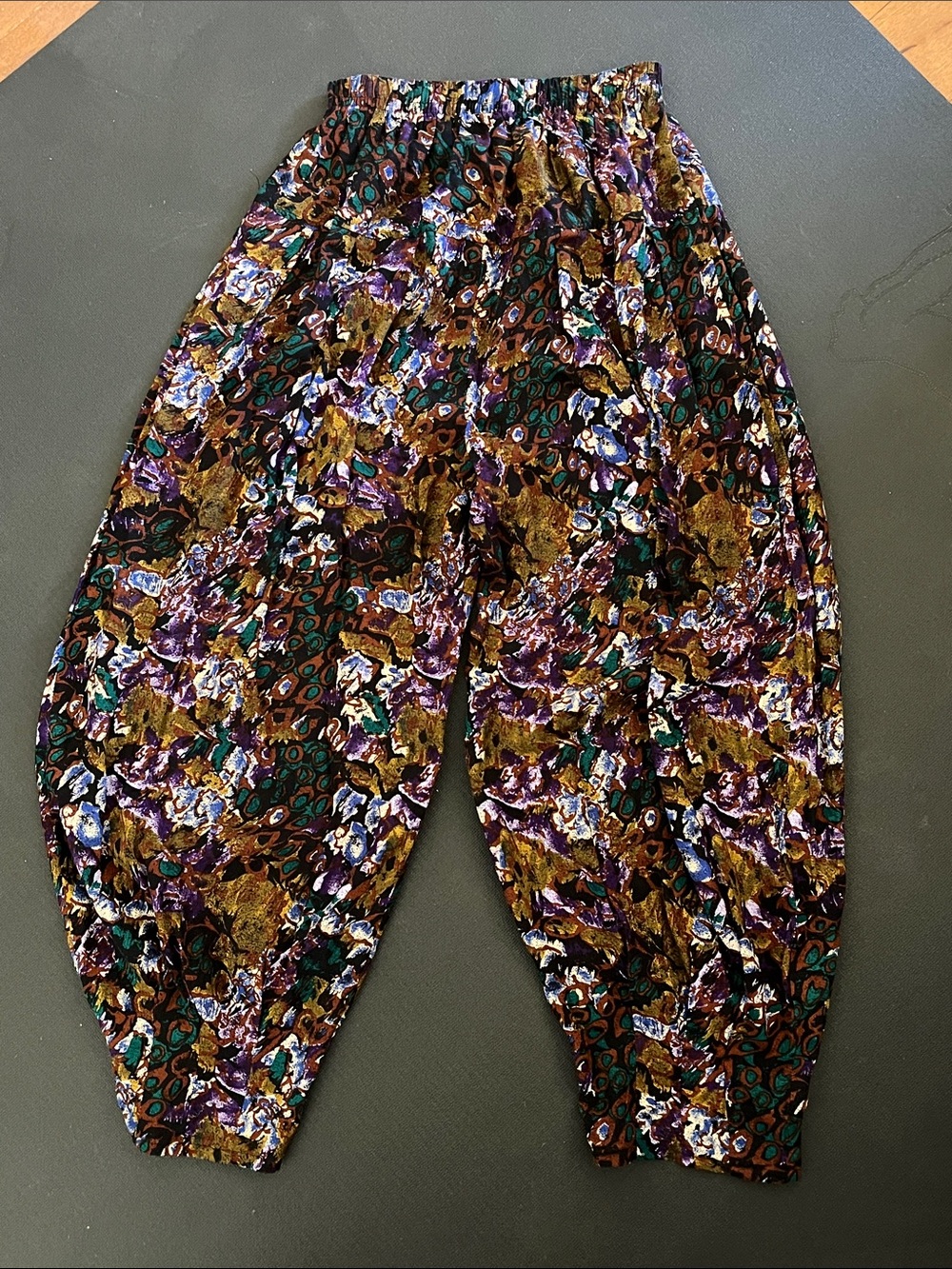 Purple/Brown 80s Flowy Balloon Pants